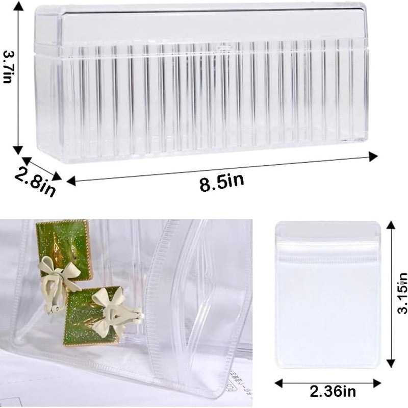 💎 CrystalClear Jewelry Organizer Box with Tranparents Begs