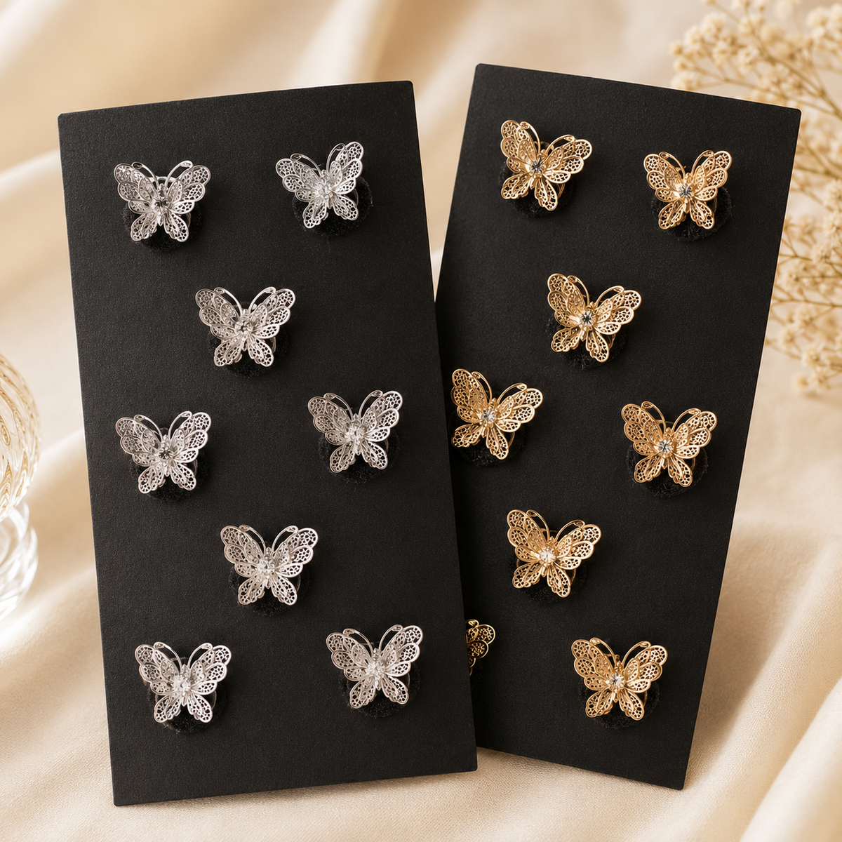 Butterfly Velcro Hair Clips Set ✨🦋