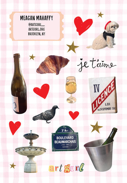 Rosé Mansion Wine Sticker Book