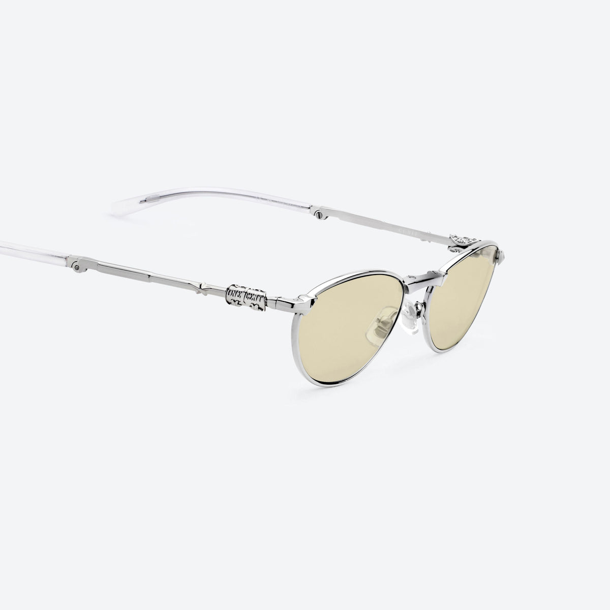 Crystal Cubit Foldable Round Glasses