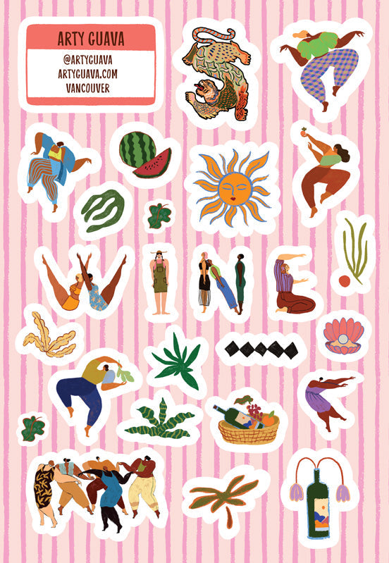 Rosé Mansion Wine Sticker Book
