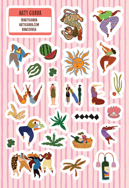 Rosé Mansion Wine Sticker Book