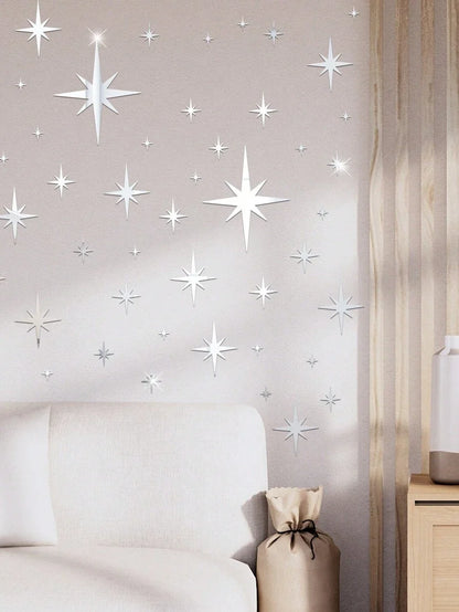 Dreamy Star Mirror Wall Decor – Aesthetic Girl Room Vibes ✨💖