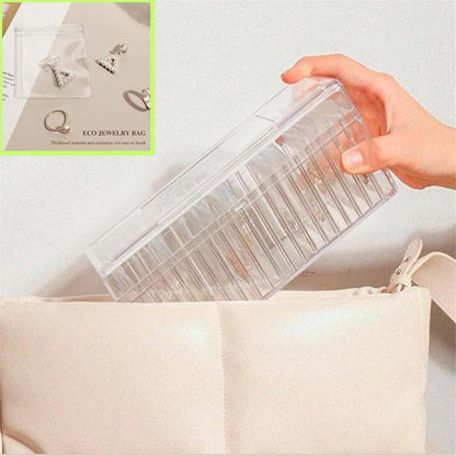 💎 CrystalClear Jewelry Organizer Box with Tranparents Begs