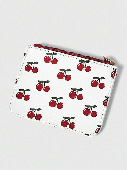 Kawaii Cherry Short Wallet / Card Holder