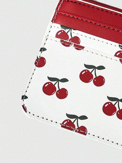 Kawaii Cherry Short Wallet / Card Holder