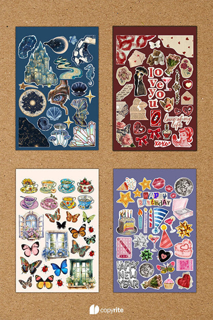 Girlie Vintage Sticker Book