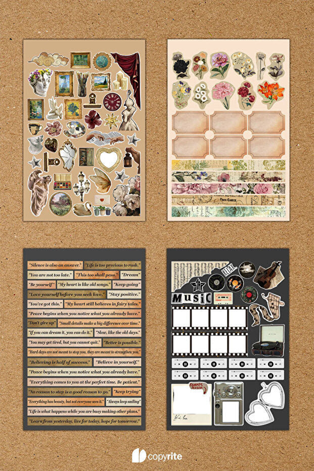 Girlie Vintage Sticker Book