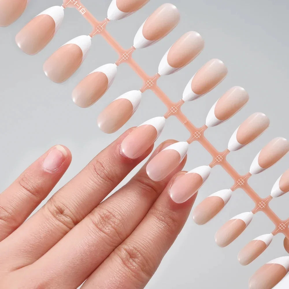 Elegant French Glow Nail Set