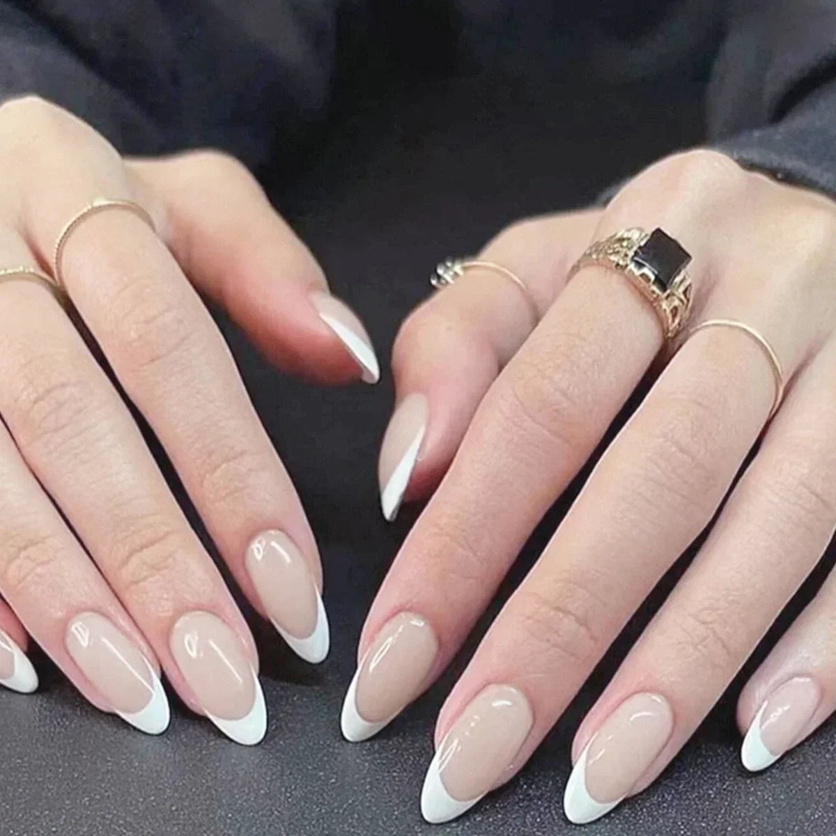 Elegant French Glow Nail Set