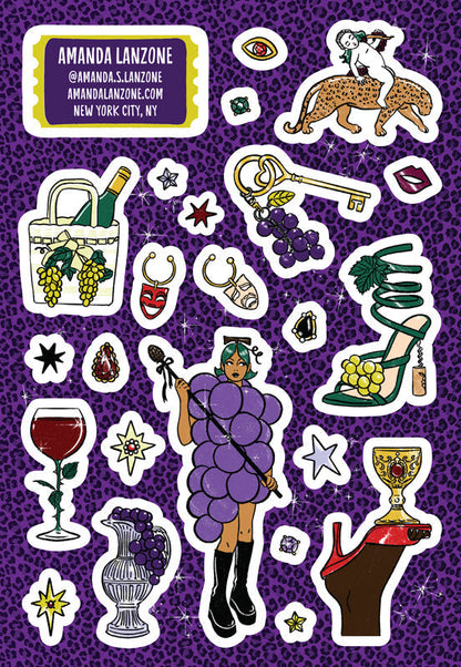 Rosé Mansion Wine Sticker Book