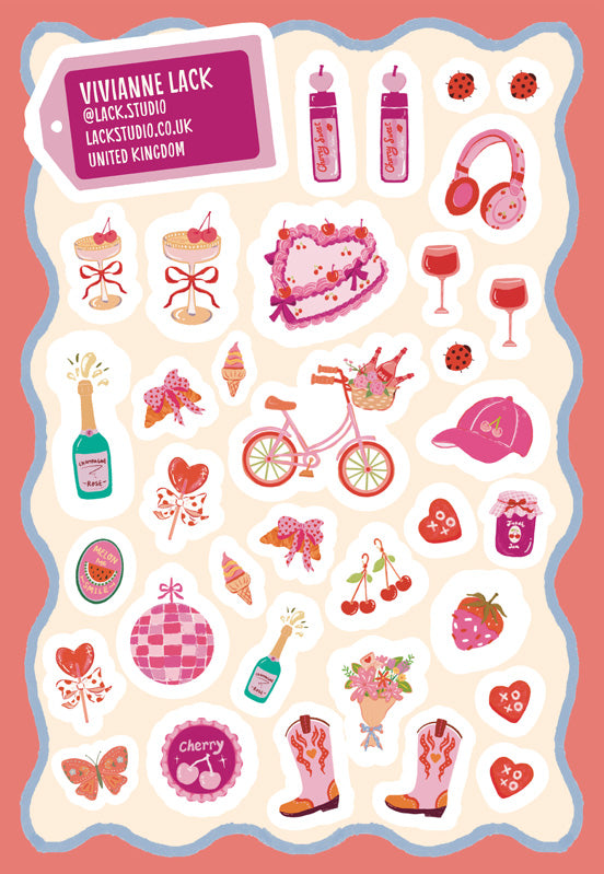 Rosé Mansion Wine Sticker Book