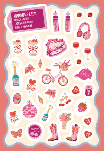 Rosé Mansion Wine Sticker Book