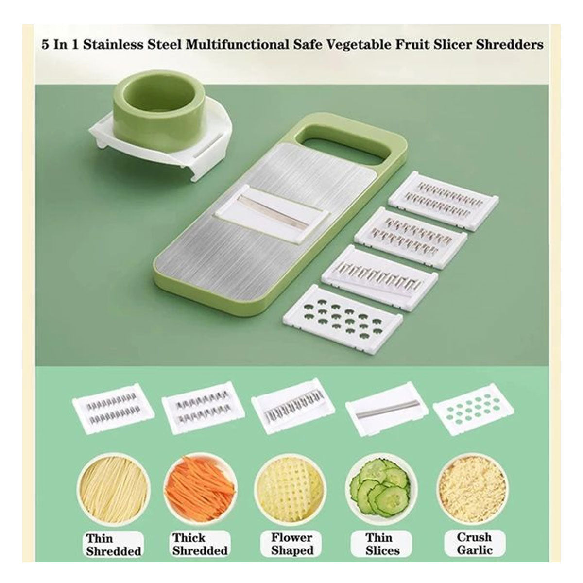 5 in 1 Vegetable slicer Stainless Steel Chopper