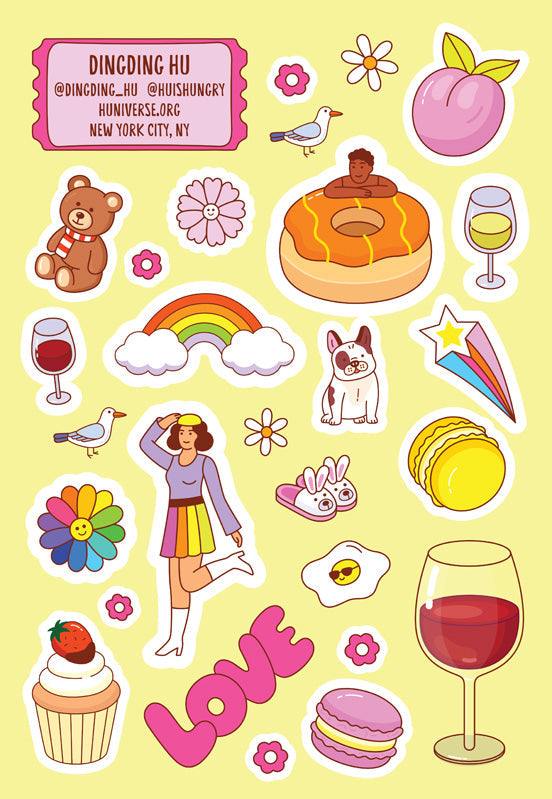 Rosé Mansion Wine Sticker Book