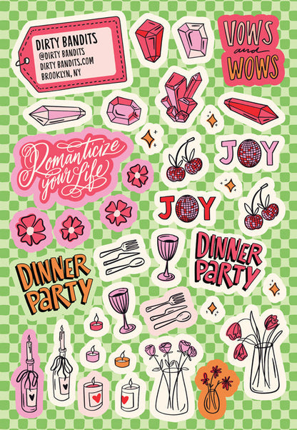 Rosé Mansion Wine Sticker Book