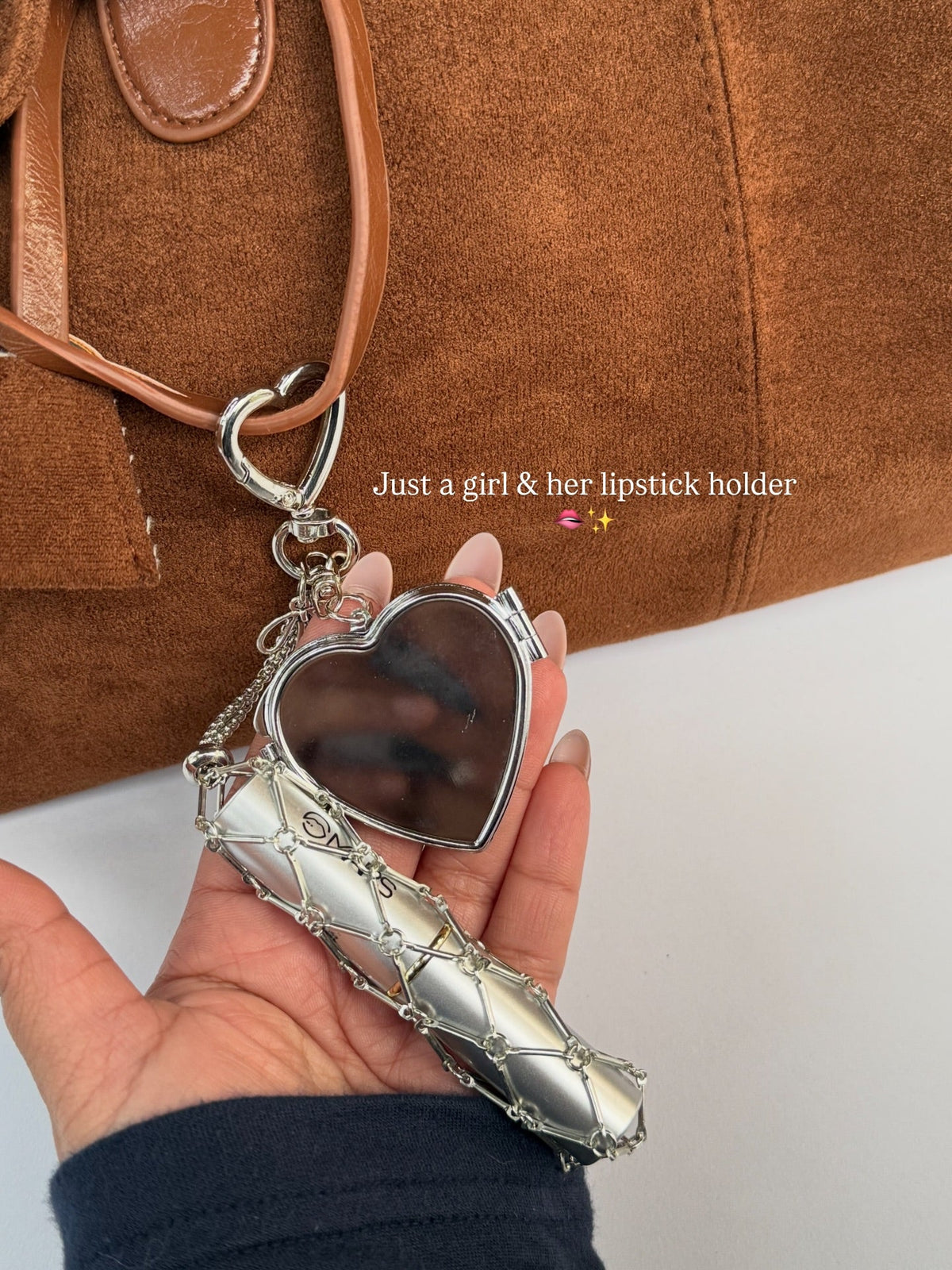 Elegant lipstick holder charms