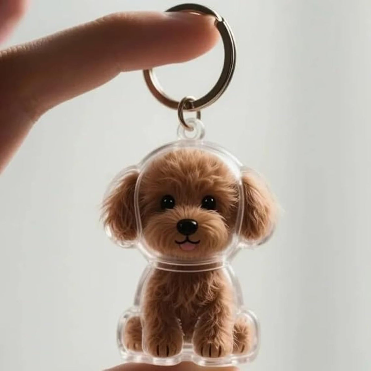 Dog Hair Collector Keychain Charm Memorial Storage