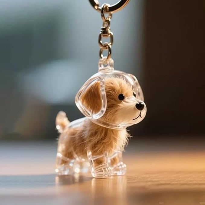 Dog Hair Collector Keychain Charm Memorial Storage