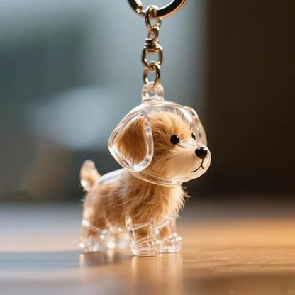 Dog Hair Collector Keychain Charm Memorial Storage