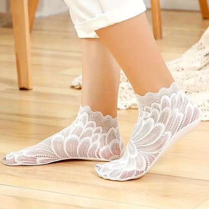 Women Floral Lace Sock