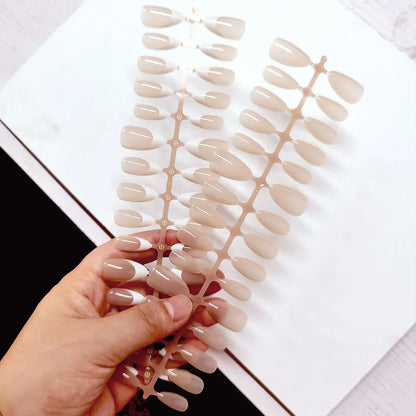 Elegant French Glow Nail Set