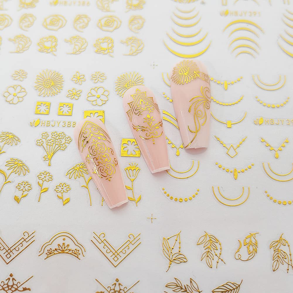 12 Designs  Self-Adhesive Nail Stickers