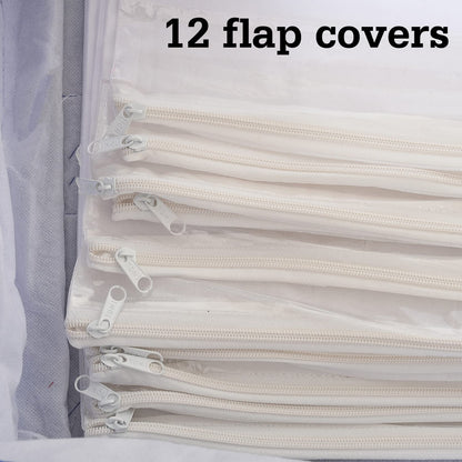 12 Flap Foldable Saree Cover for Clothes Storage Bag