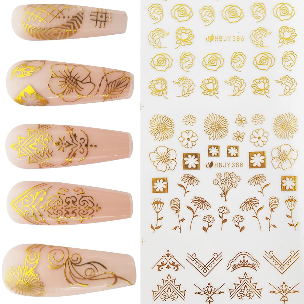 12 Designs  Self-Adhesive Nail Stickers