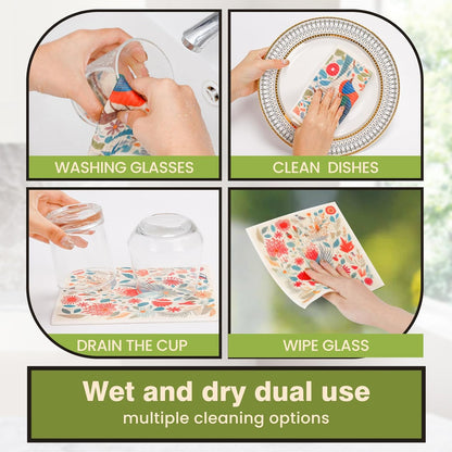 Swedish Dishcloths for Kitchen Reusable Kitchen Towels