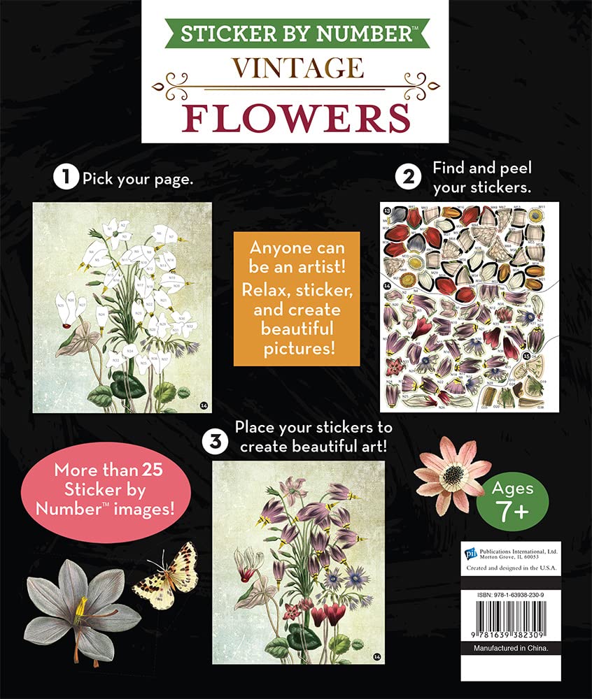 Brain Games Vintage Flowers Stickers