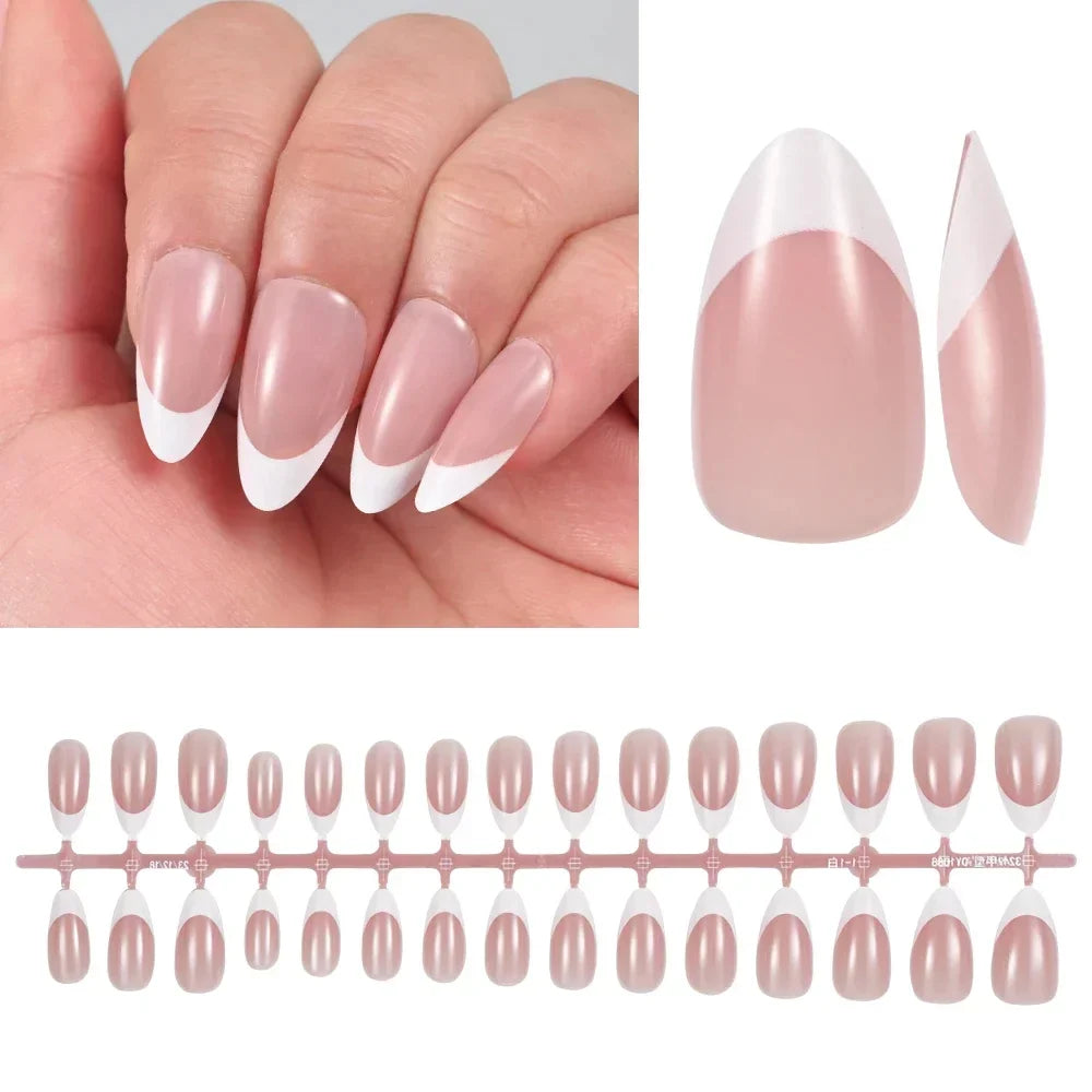 Elegant French Glow Nail Set