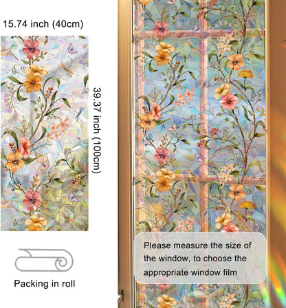 Colored Stained Glass Window Film  ( Cut to size freely )