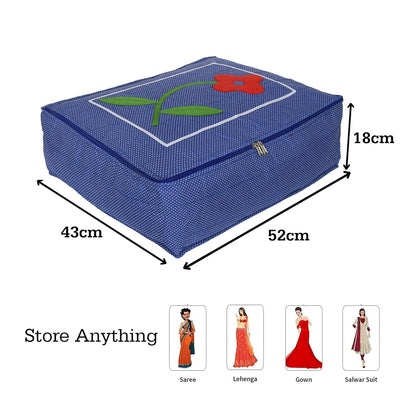 12 Flap Foldable Saree Cover for Clothes Storage Bag