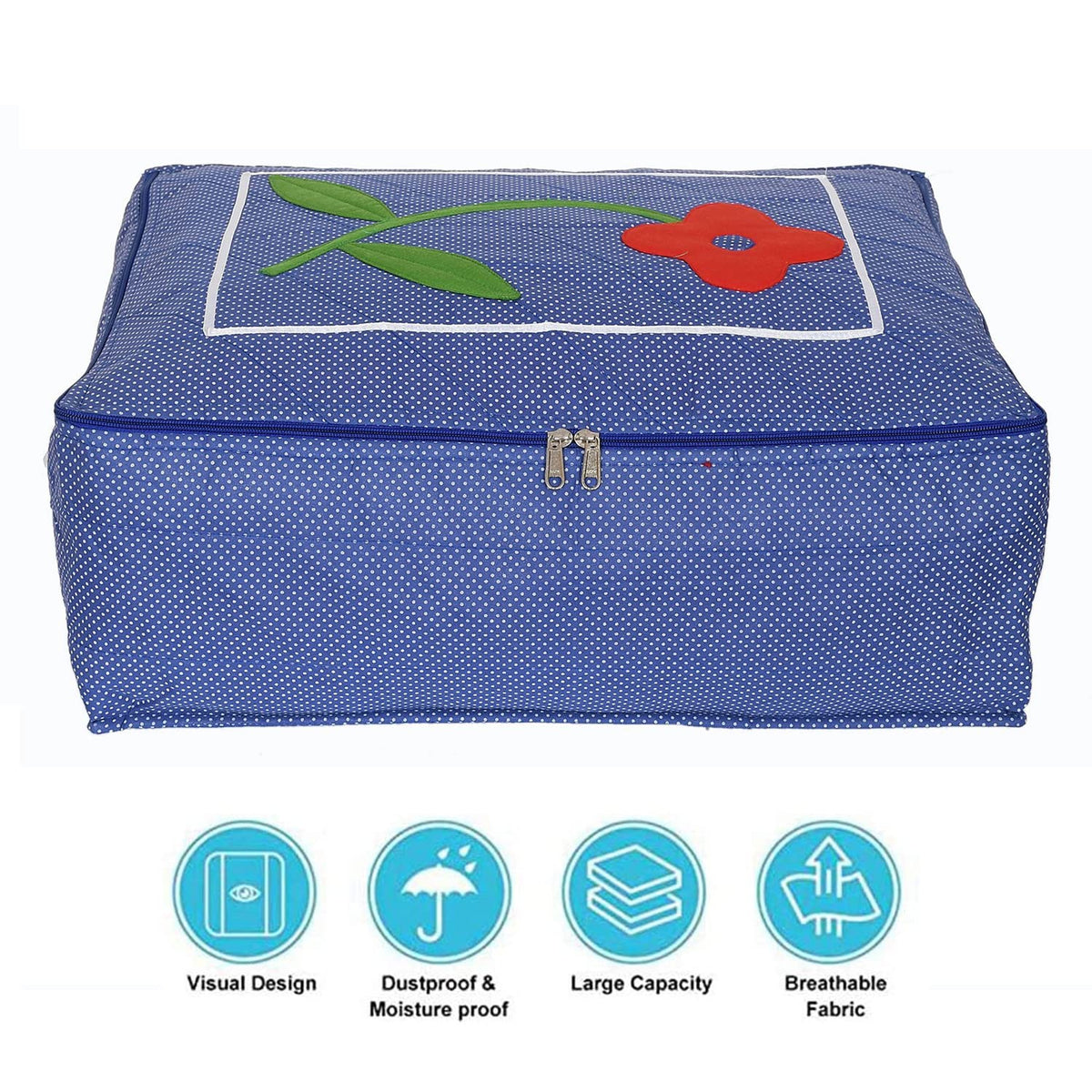 12 Flap Foldable Saree Cover for Clothes Storage Bag