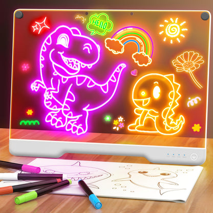 LED Glow Drawing Board for Kids