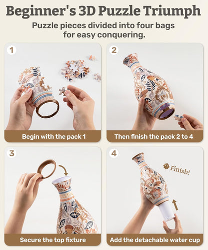 3D Puzzle Flower Vase