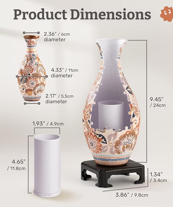 3D Puzzle Flower Vase