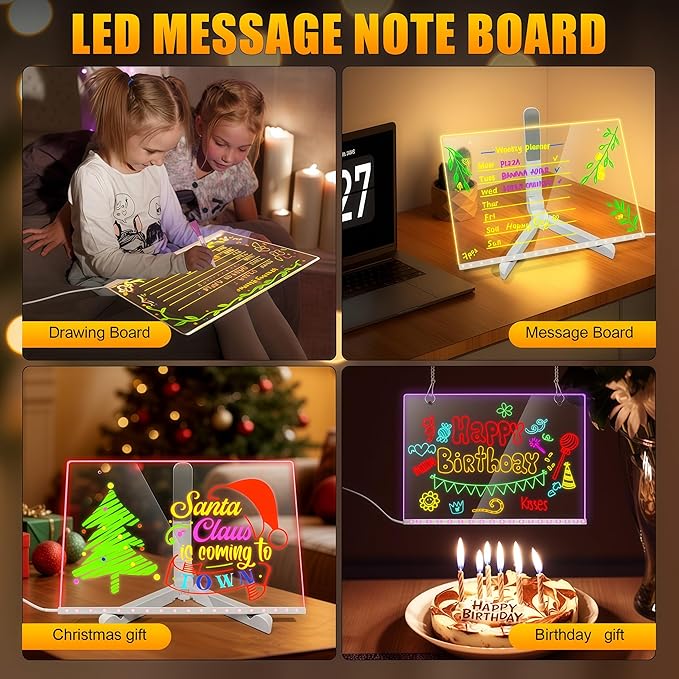 LED Glow Drawing Board for Kids