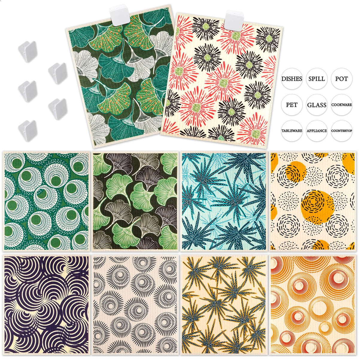 Swedish Dishcloths for Kitchen Reusable Kitchen Towels