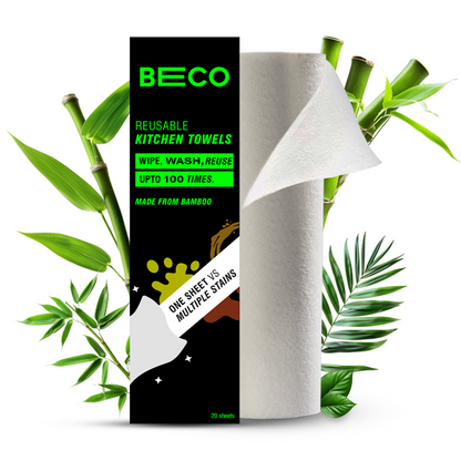 Reusable Bamboo Kitchen Towel - 20 Sheets