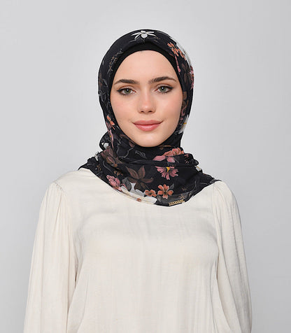 Kashmiri Style Crinkled Chiffon Hijab