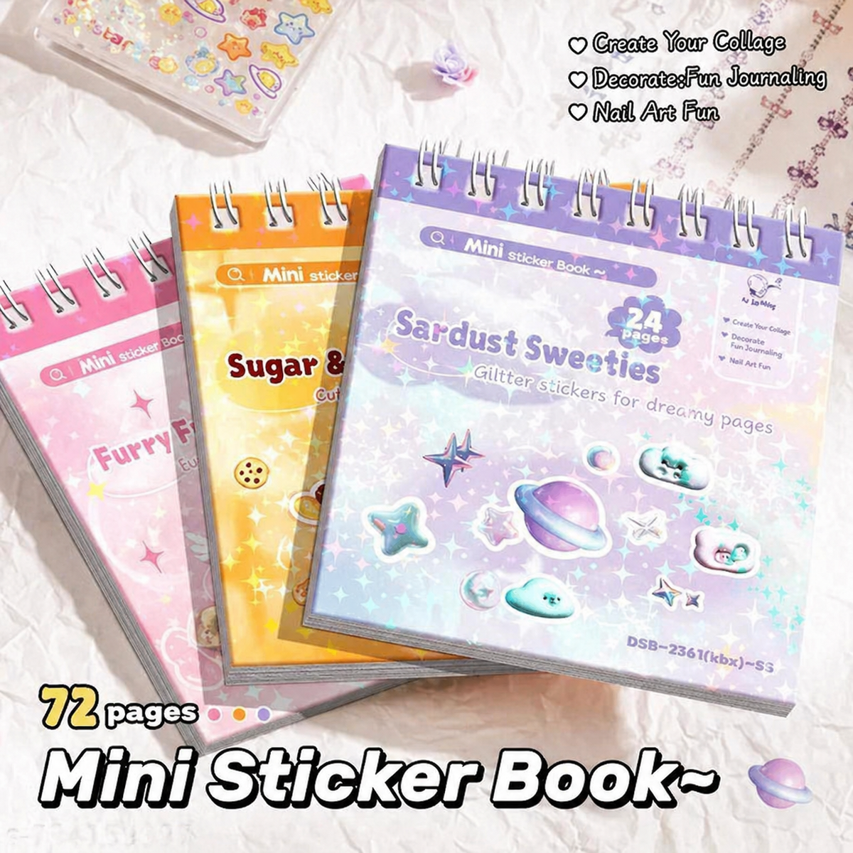 Mini Cute Sticker Book Set