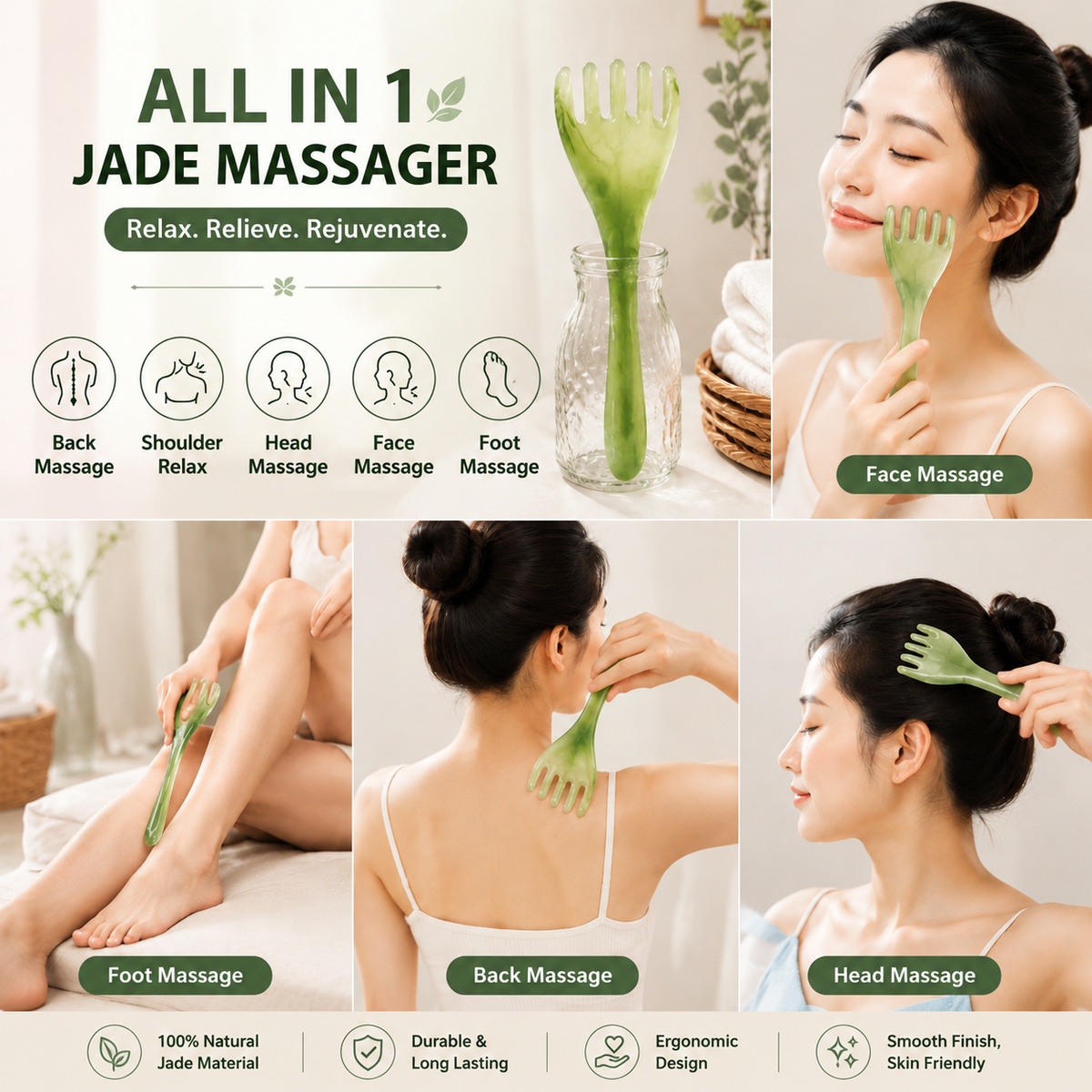 Massage Claw Comb – Relaxing Head & Body Massage Tool