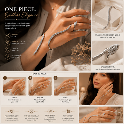 Luxury Crystal Snake Bracelet – Elegant Sparkle For Every Occasion