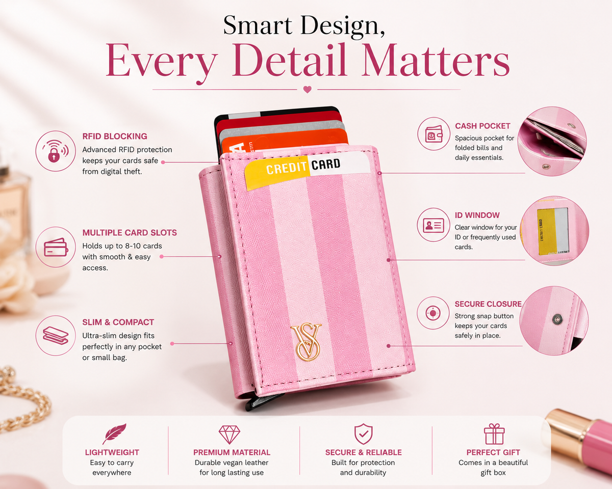 💖 Victoria’s Secret Mini Wallet – Cards & Cash Organizer 💖