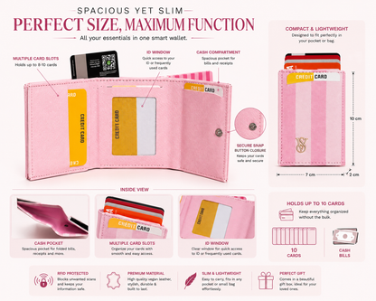 💖 Victoria’s Secret Mini Wallet – Cards & Cash Organizer 💖