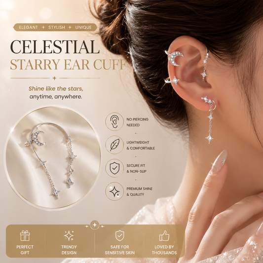 ✨ No-Piercing Glam Ear Cuff