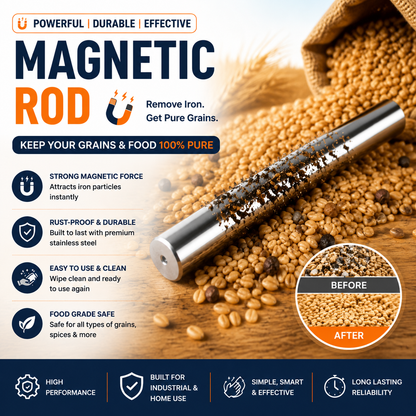 🌾 Magnetic Grain Cleaning Rod – Pure & Safe Grains