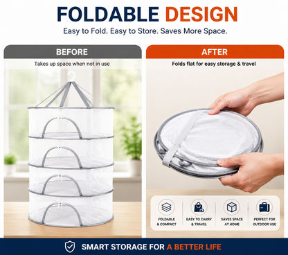 Multi-Layer Hanging Storage – Foldable Lightweight & Easy to Hang Anywhere